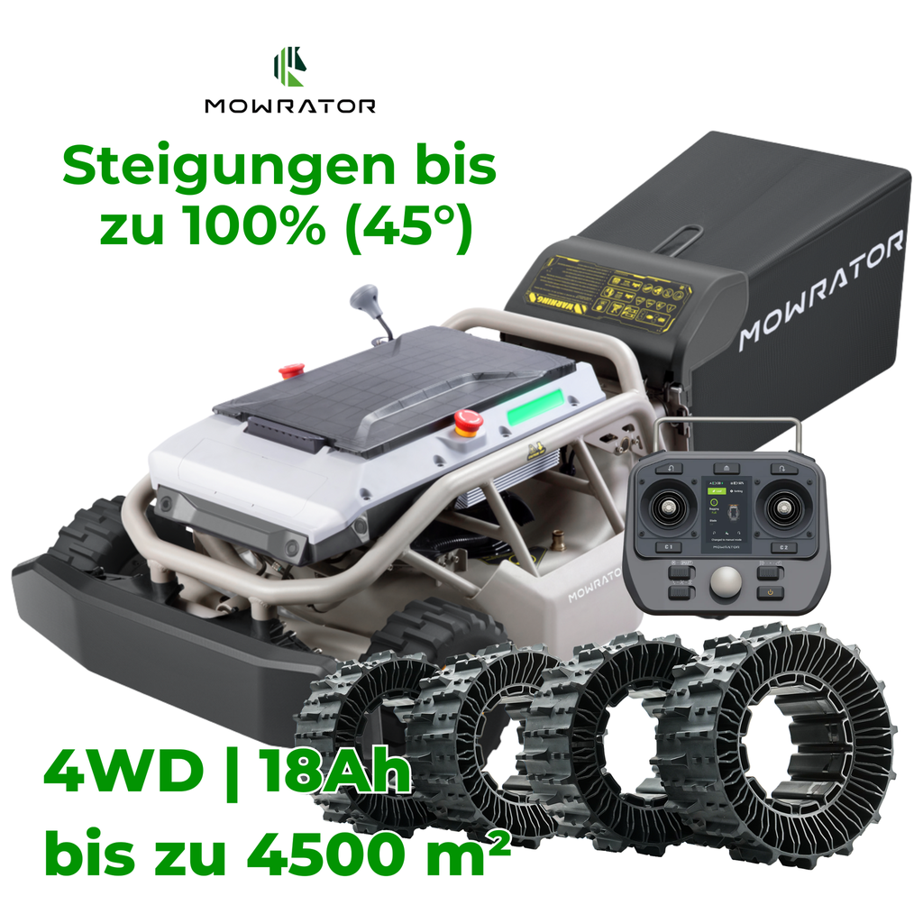 Mowrator S1 4WD | 100% Steigung + 18Ah Akku
