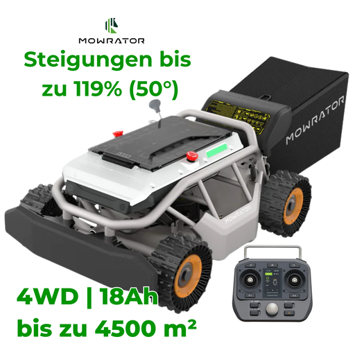Mowrator S1 4WD | bis zu 119% Steigung + 18Ah Akku